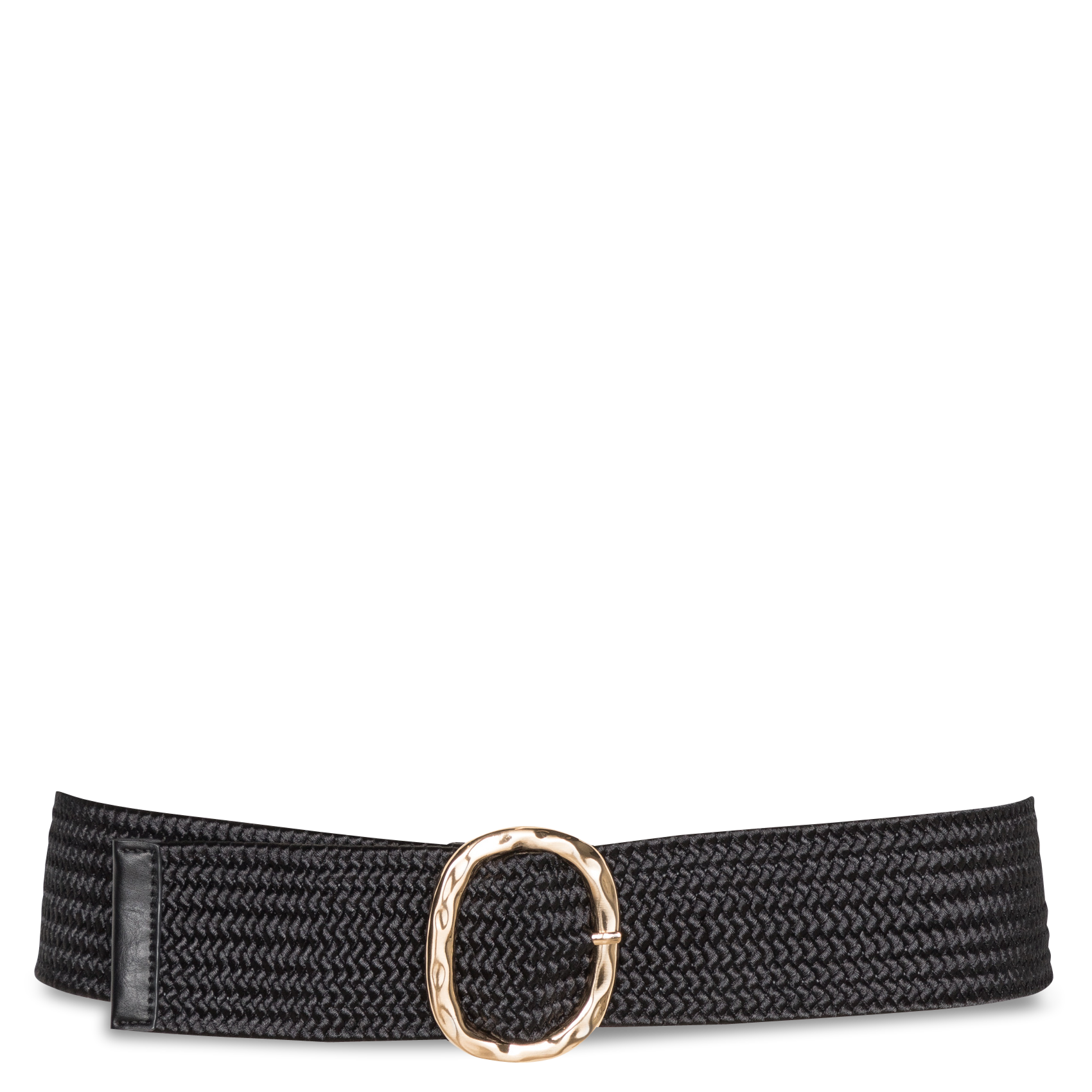 Ceinture tressée à boucle | Noir