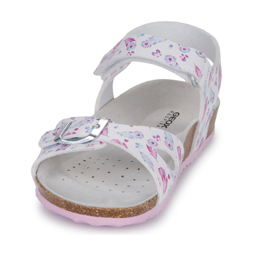 Geox - J ADRIEL GIRL - Blanc / Argenté