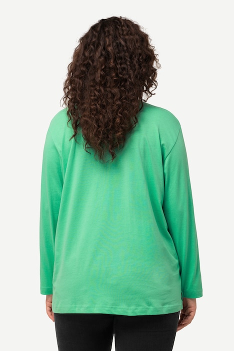 Shirt, V-Ausschnitt, Relaxed, Langarm