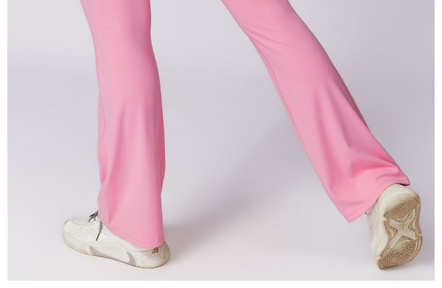 Skinniano - Hoge taille effen bootcut joggingbroek