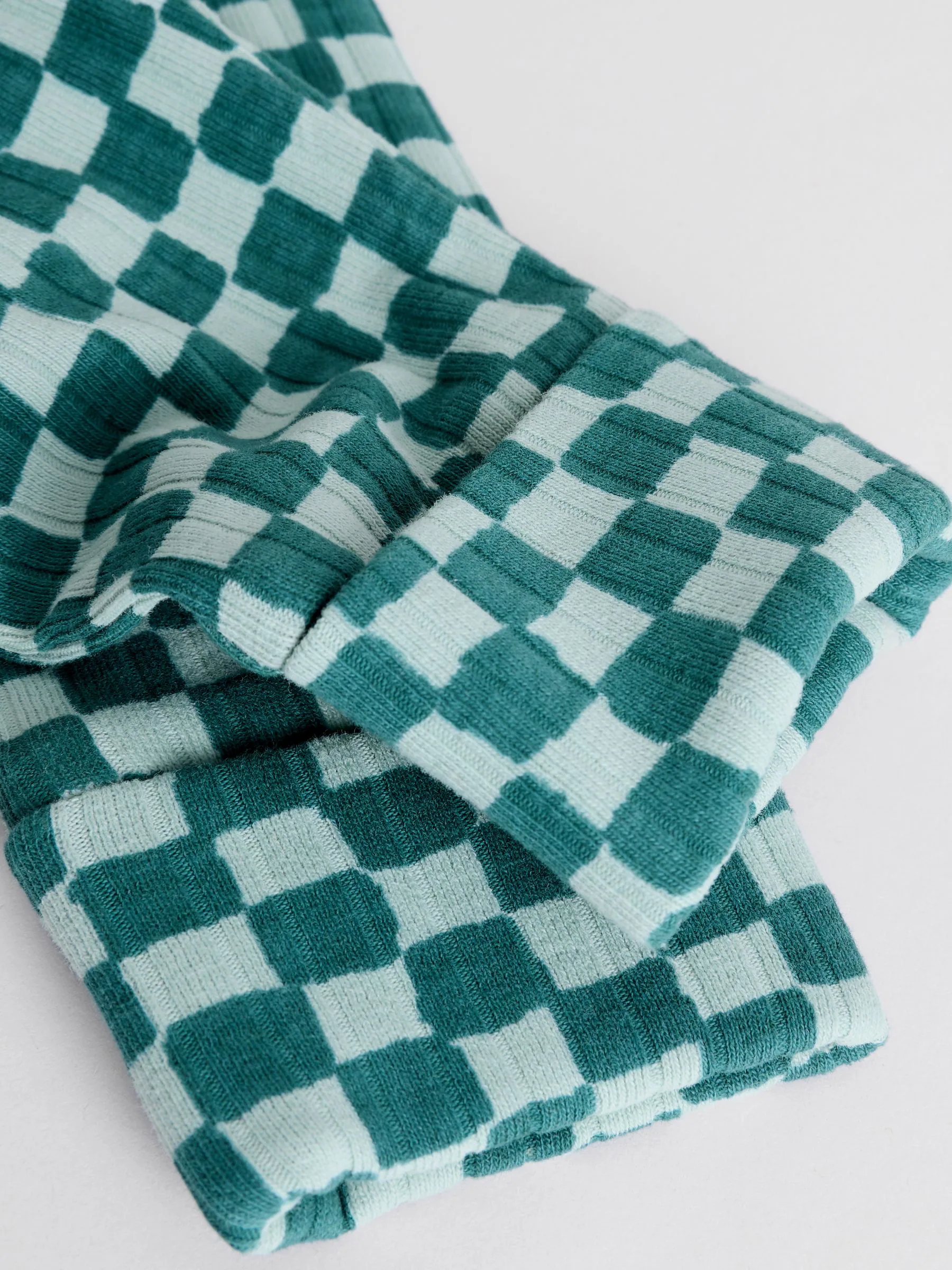 Groen met dambordprint - Top en Leggings 2 -delige Babyset (0mnd-3jr)