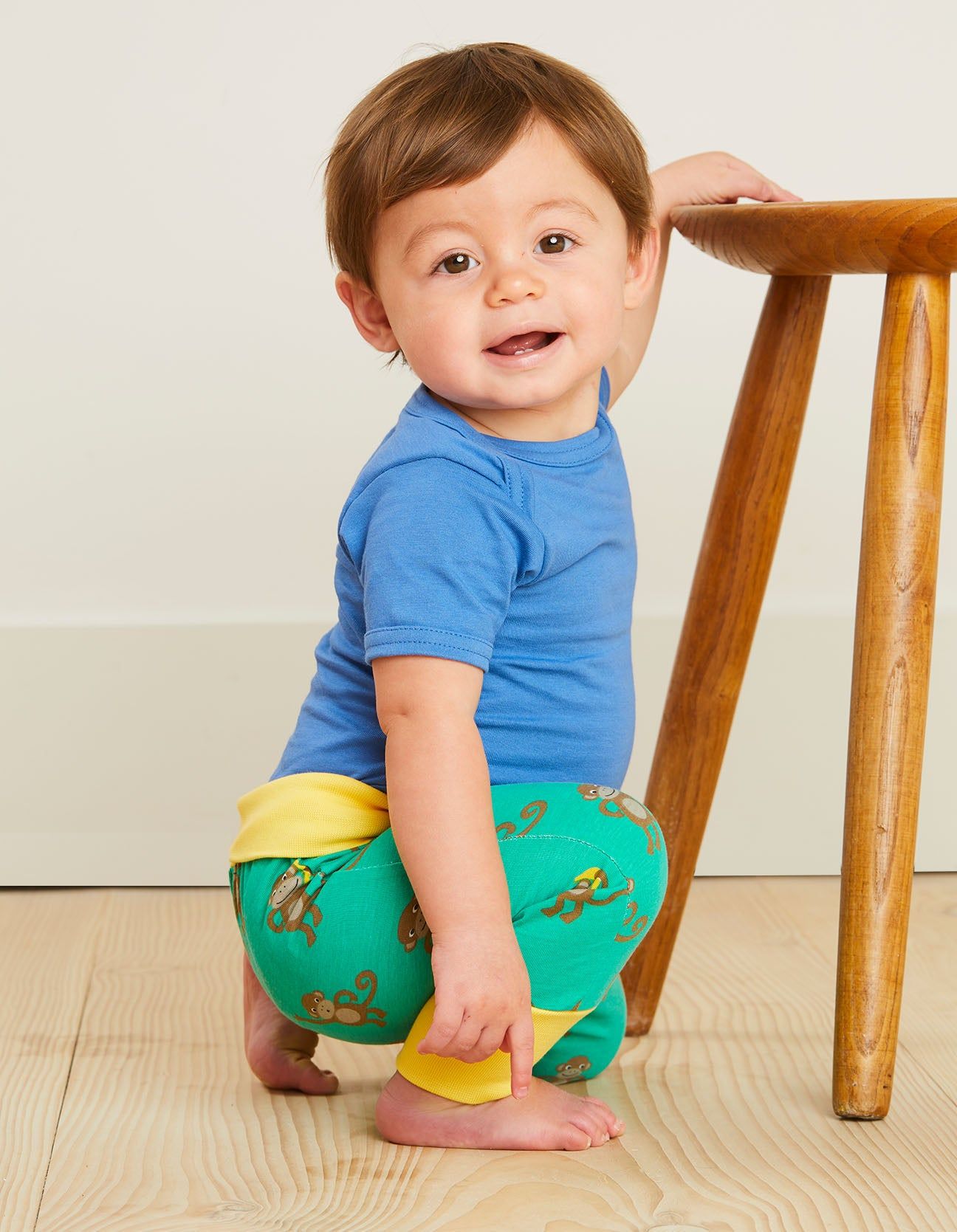 Toby Tiger Yogahose mit Affen-Applikation