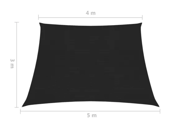 Voile toile d'ombrage parasol noire 400 x 500 x 300 cm 02_0009209