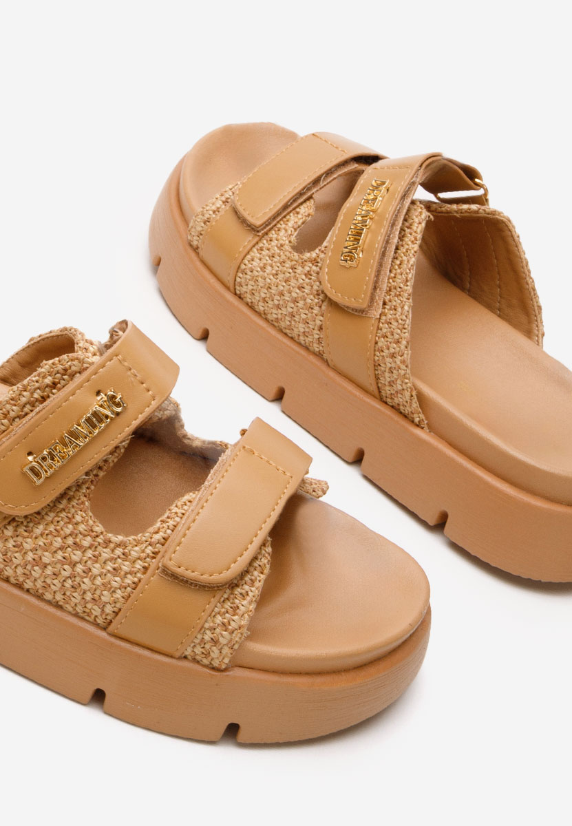 Mules plates femme chameau Carrisa