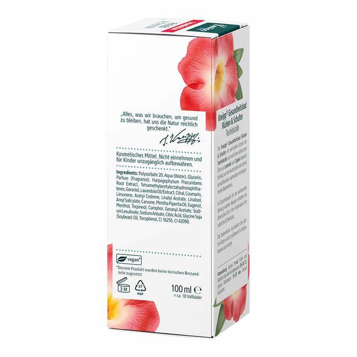 Kneipp Gesundheitsbad Rücken & Schulter, 100 ml