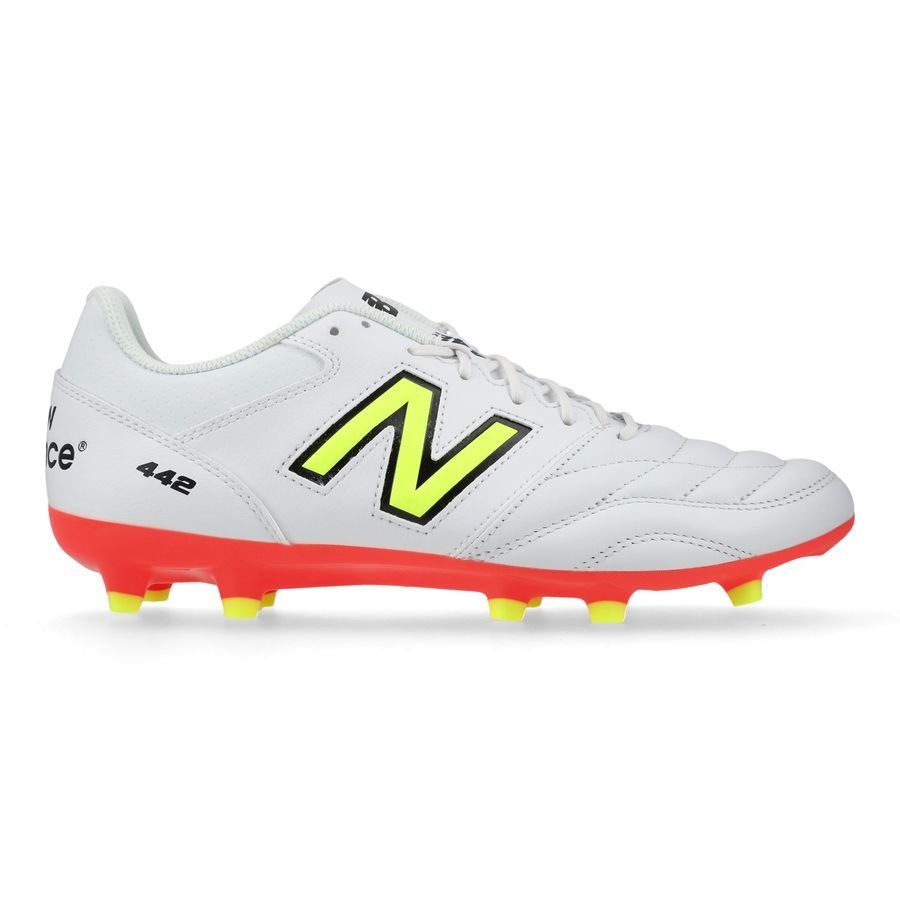 New Balance 442 V2 Team FG Flash Point - Blanc/Vert/Noir