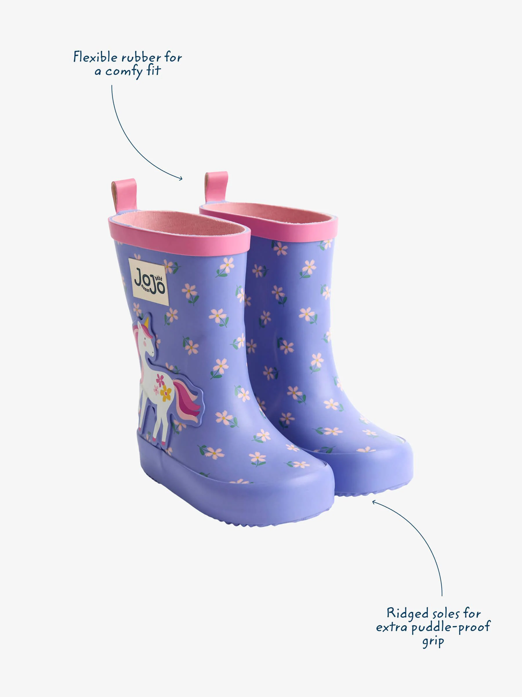 Paars met eenhoornprint - JoJo Maman Bébé Character Wellies