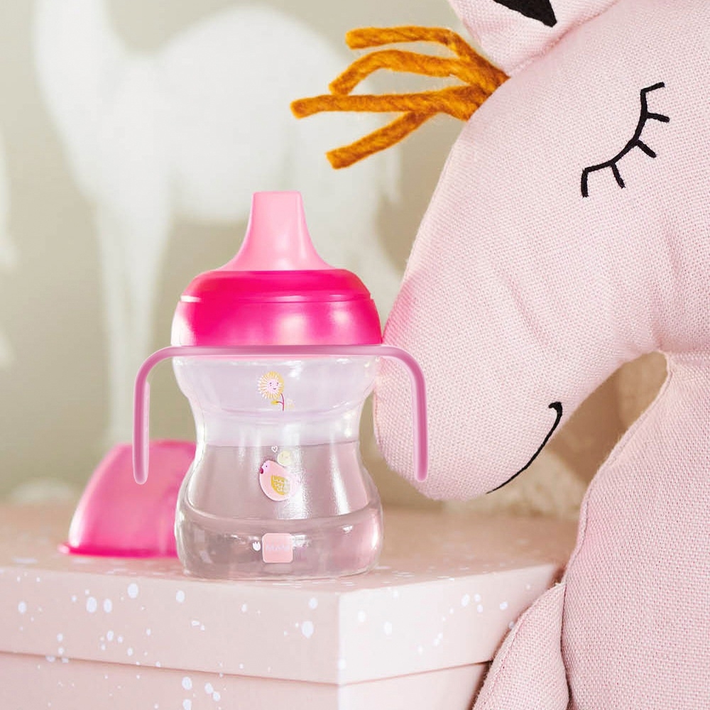 MAM Becher & Schnuller 190 ml ab 6 Monaten Rosa