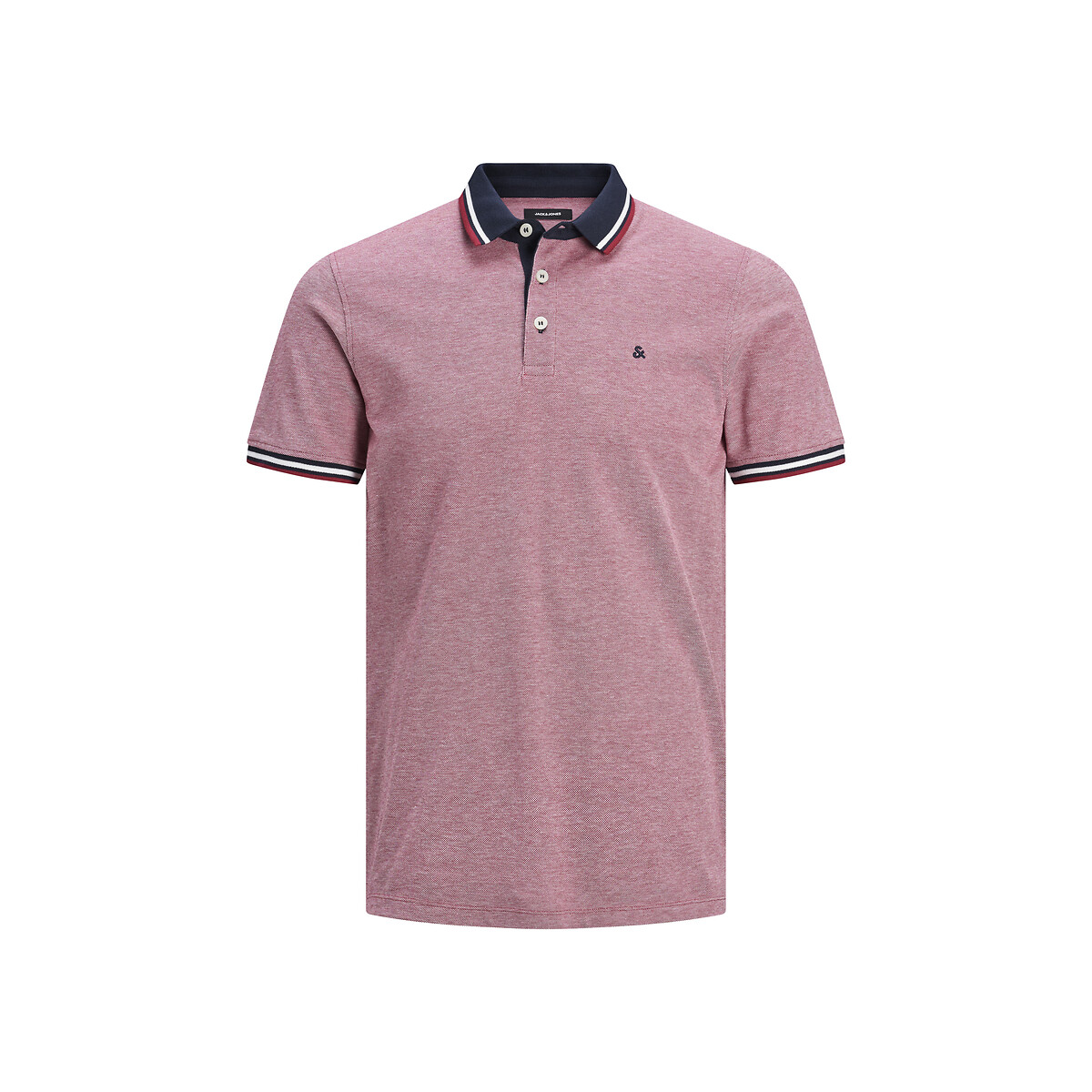 JACK & JONES<br>Camisa polo de manga curta em malha piqué