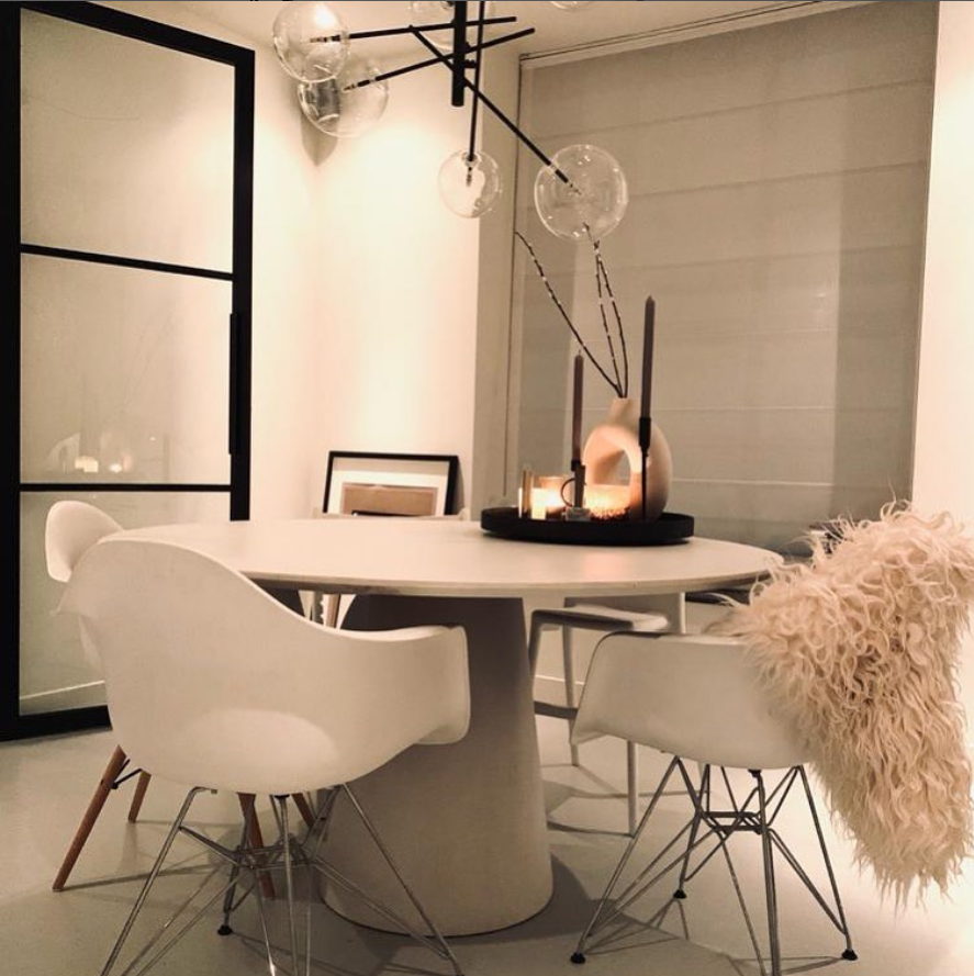 Bogard beton tafel rond | White Bogard Ronde beton tafel | 150 cm