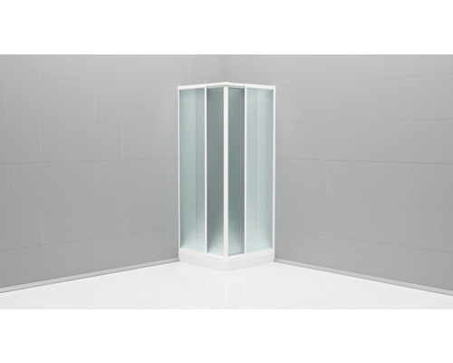 Hoekinstap 73-88 cm, druppeldecor, wit