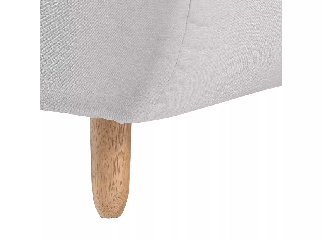 Canapé convertible 3 places en tissu gris clair ALSTEN