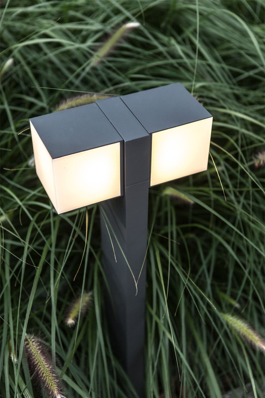 ECO-LIGHT LED Wegeleuchte CUBA 2-flg anthrazit