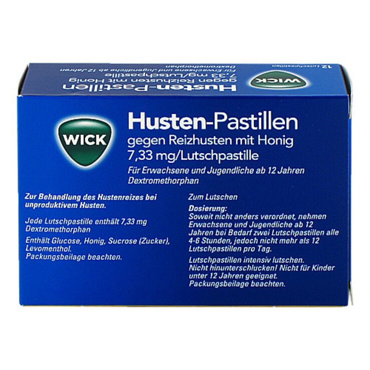 WICK Husten Pastillen gegen Reizhusten, 12 St