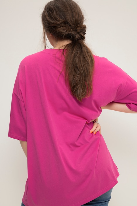 Oversize-Shirt, Writing-Print, Rundhals, Halbarm