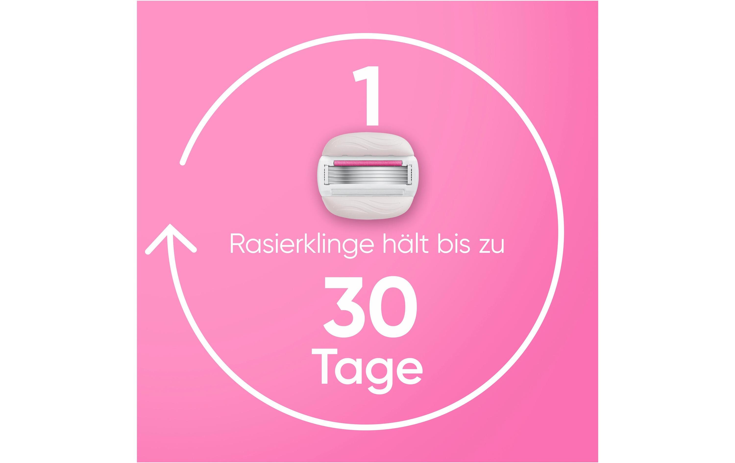Rasierklingen Pro ComfortGlide 6 StückErsatzklingen für Damen mit langlebigem Metallhandstück und Duschhalterung