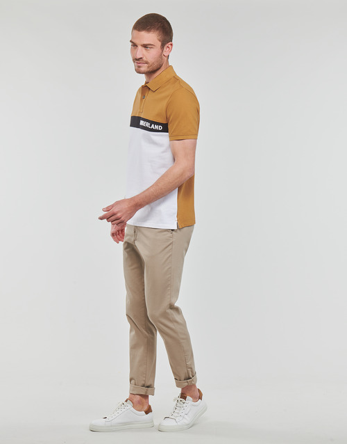 Timberland - SS MILLERS RIVER COLOURBLOCK POLO REG - Camel / Blanc