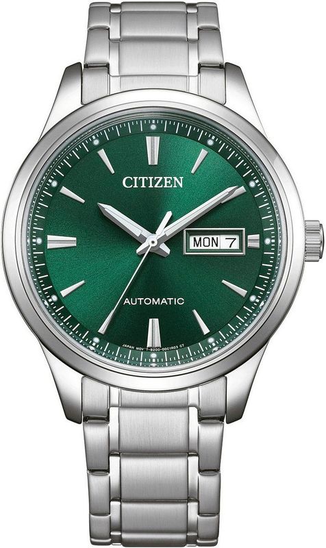 Citizen - Modern - Herenhorloge - Zilver - Automatisch - 40 mm Diameter