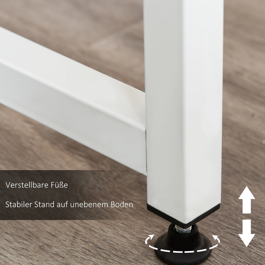 HOMCOM Schreibtisch mit großer Arbeitsfläche natur