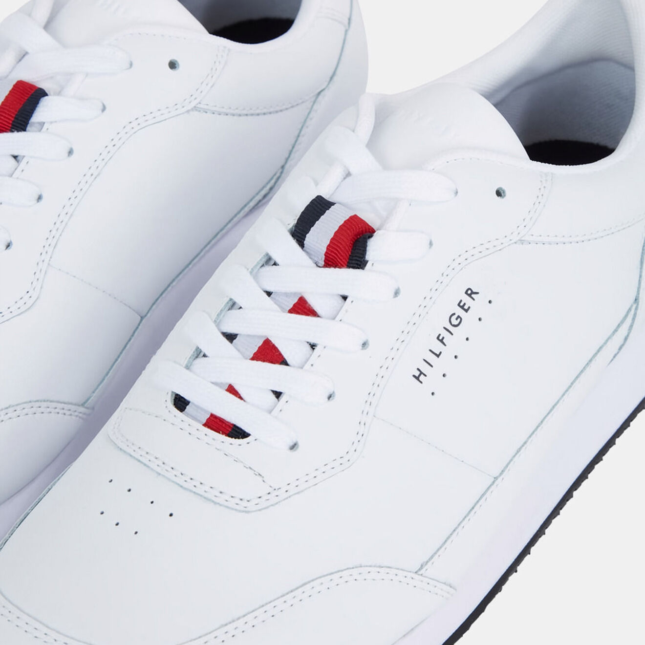 Tommy Hilfiger Baskets running en Cuir blanches