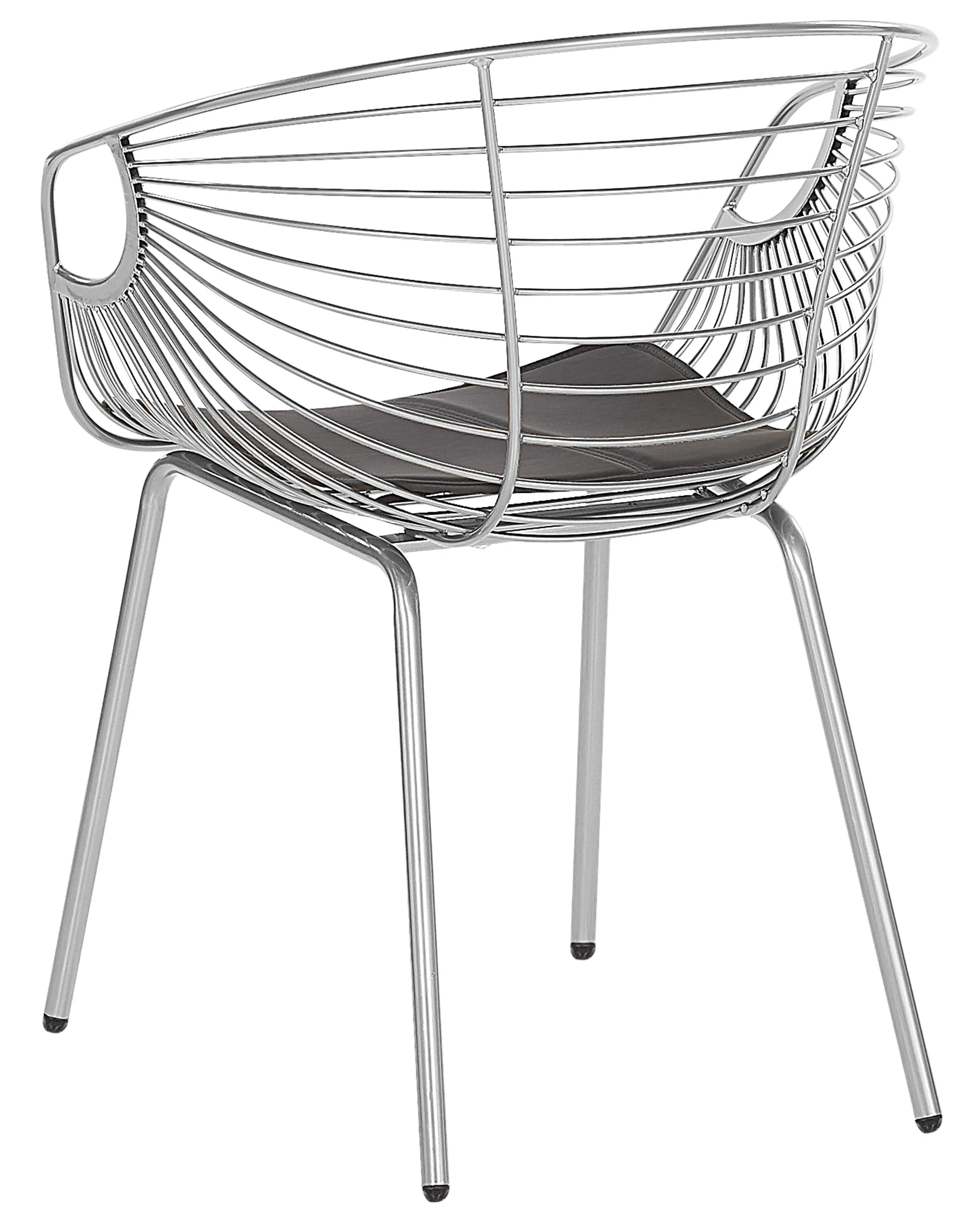 Set van 2 eetkamerstoelen HOBACK Metaal Zilver