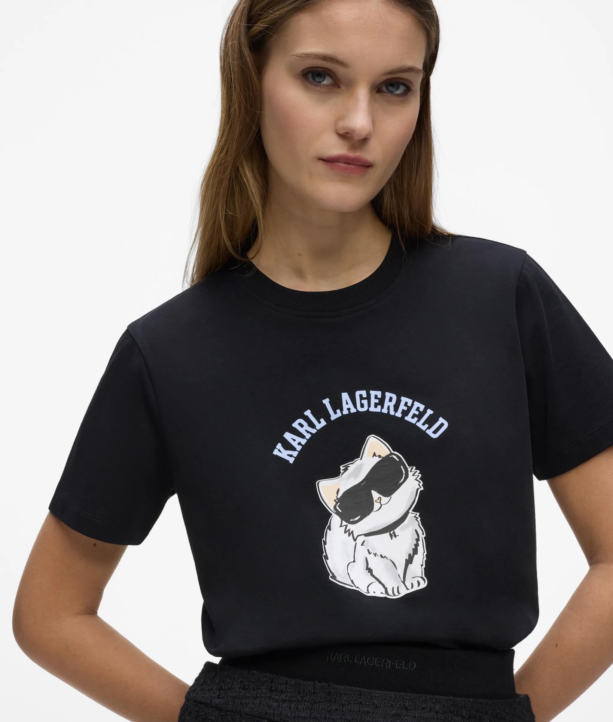 Ikon Choupette T-shirt met opdruk