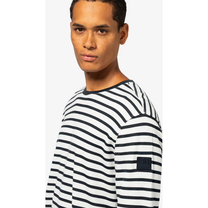 Super.Natural Herren Solution Stripe Bio Crew Longsleeve