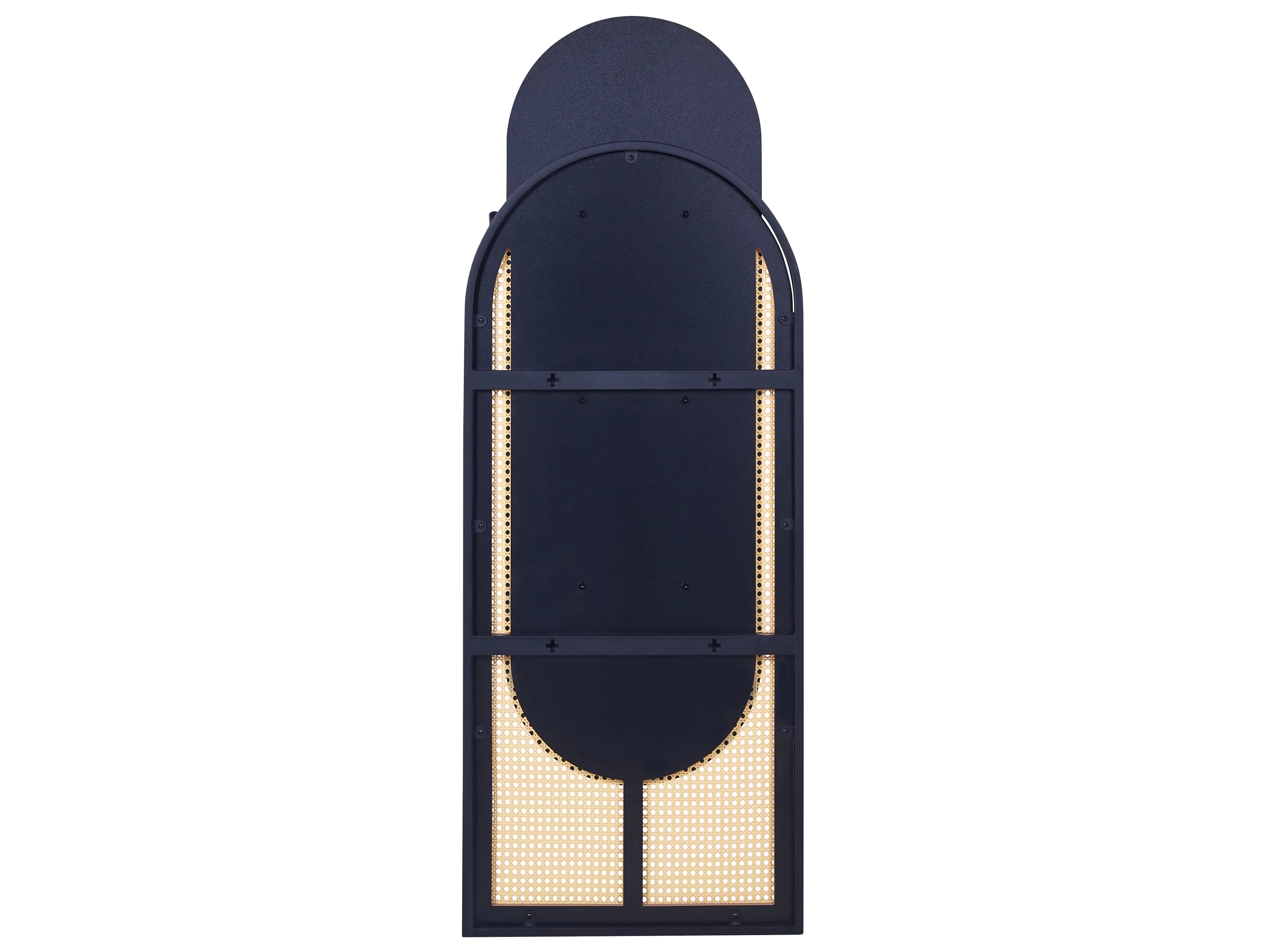 Wandspiegel NEVERS 53 cm 143 cm PE rotan Natuurlijk