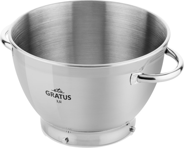 eta Küchenmaschinenschüssel »ETA002899003« 1 Stk. aus Edelstahl 3,5l, mit Griffen, Zubehör für Küchenmaschine Gratus ETA 0028