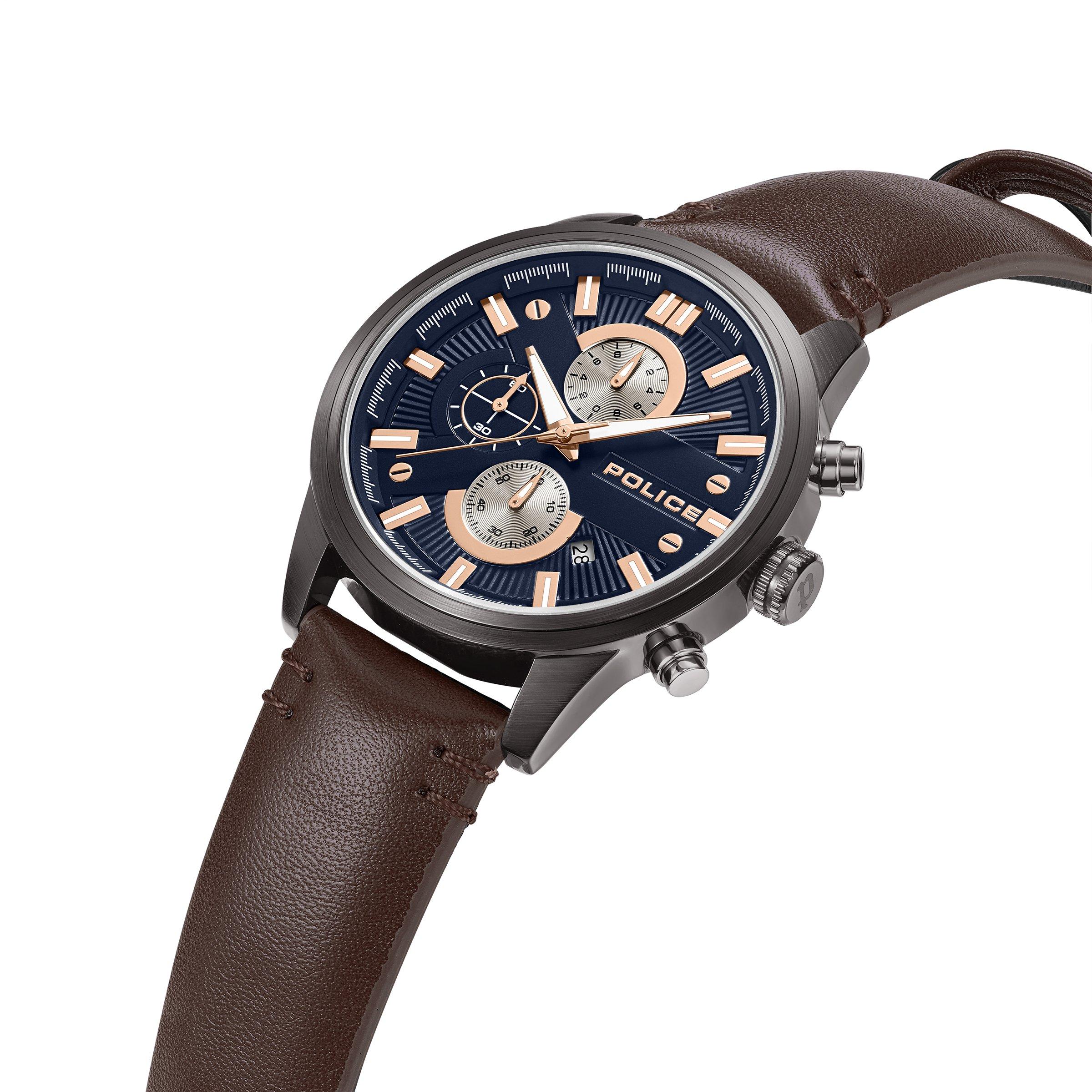 Police Leather Strap Watch