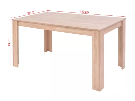 Table et chaises 7 pcs Cuir synthétique Chêne Marron