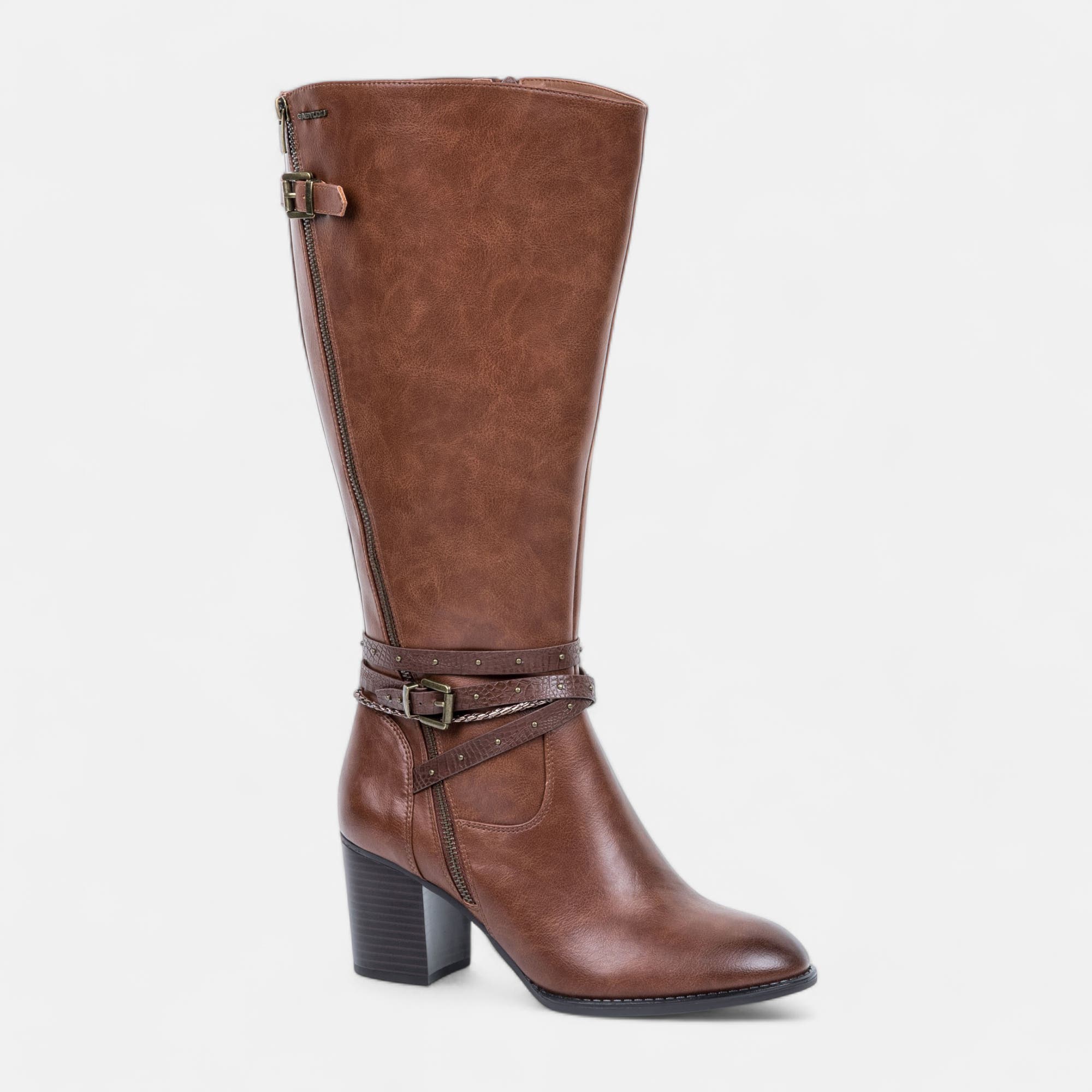 Bottes à talon Femme cognac