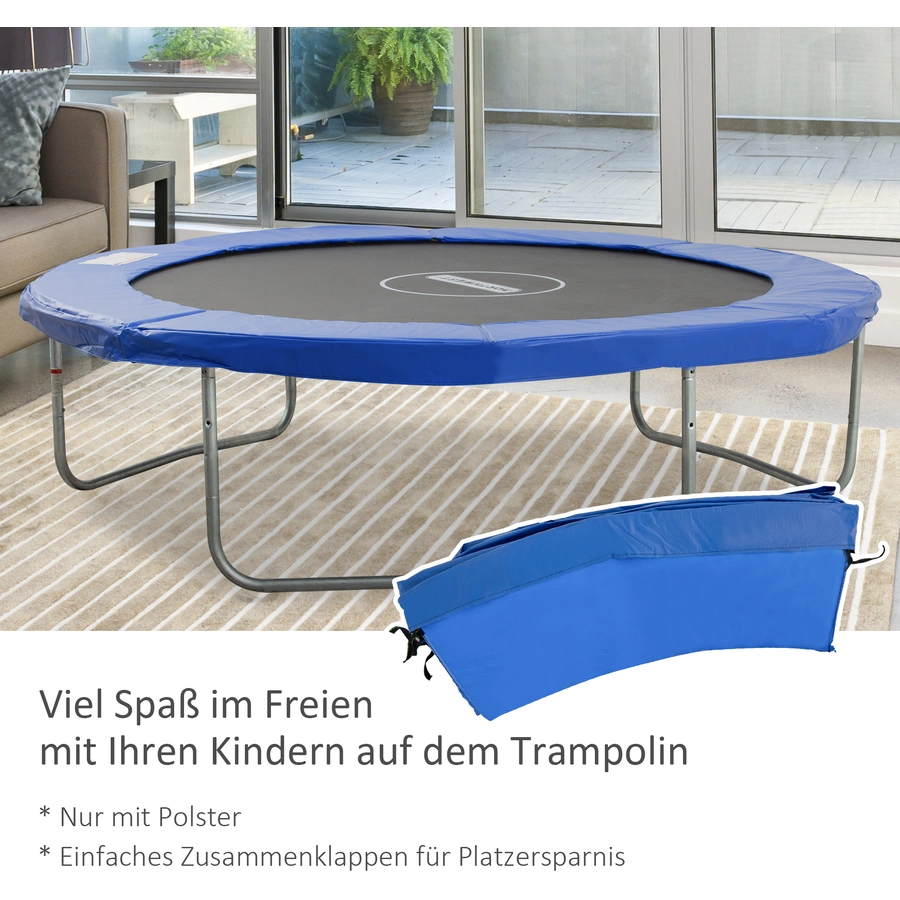 Outsunny Randabdeckung für Trampoline blau