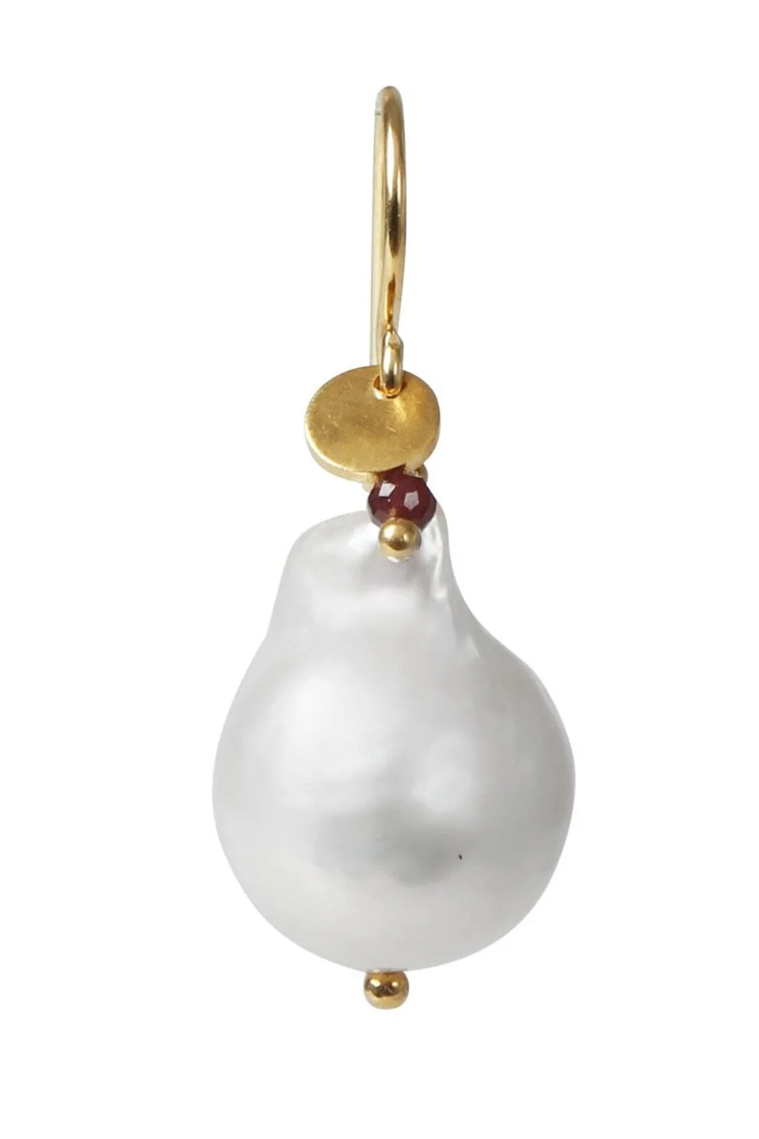 Stine A Baroque Pearl Earring With Gemstone
