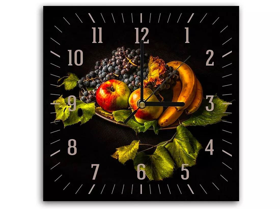 Horloge Murale Décorative Nature Morte Élégante - 30 x 30 cm