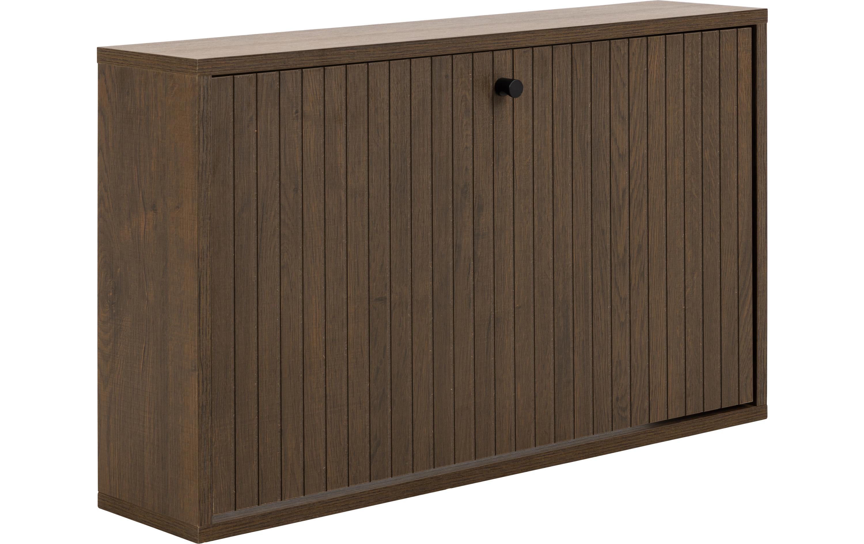 Schuhschrank Albany 71.6 x 43 cm, Dunkelbraun<br>Schuhablage mit Lamellenfront