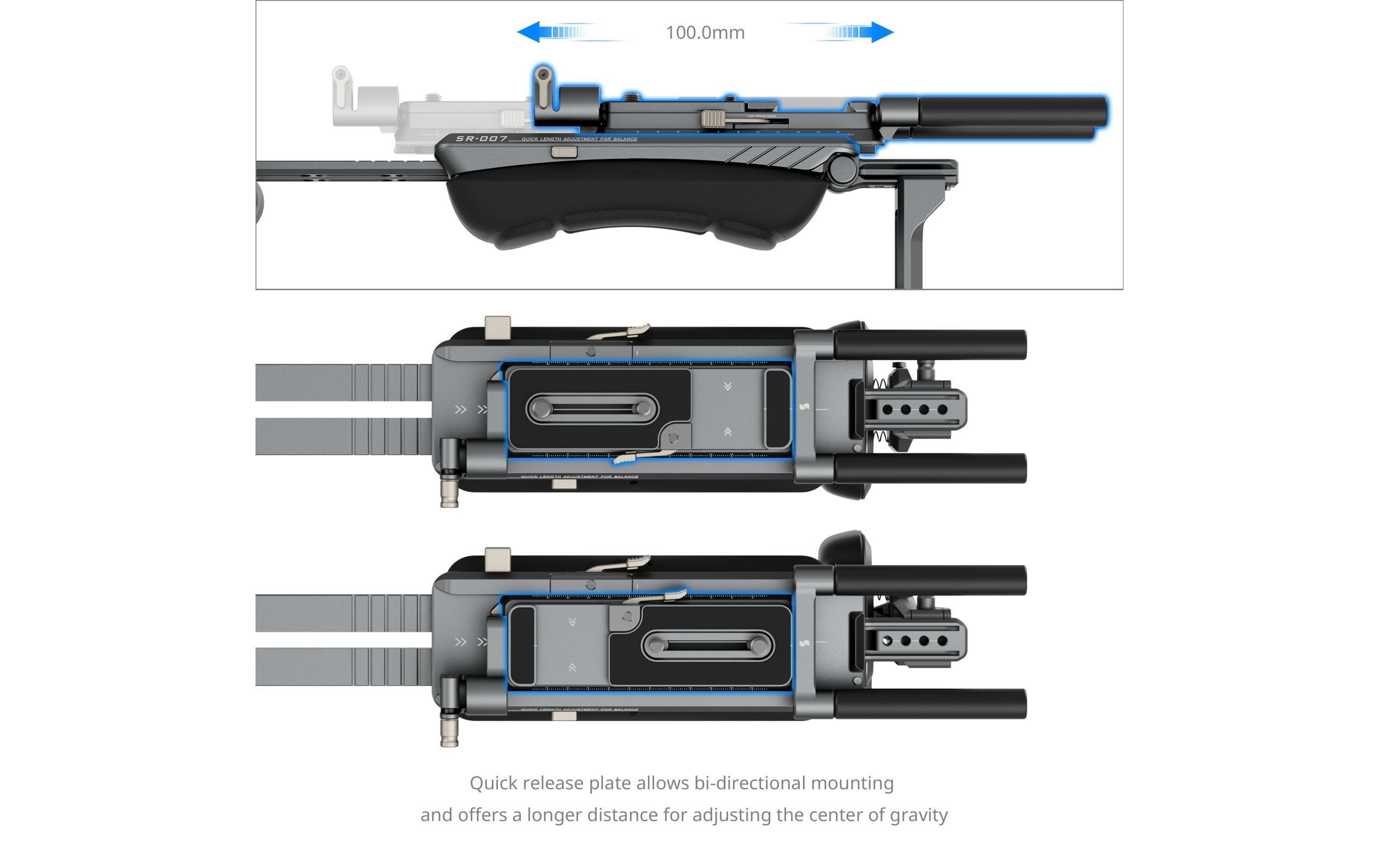 HawkLock Shoulder Rig SR007 Pro<br>Schulterrig mit Schnellspann-Design