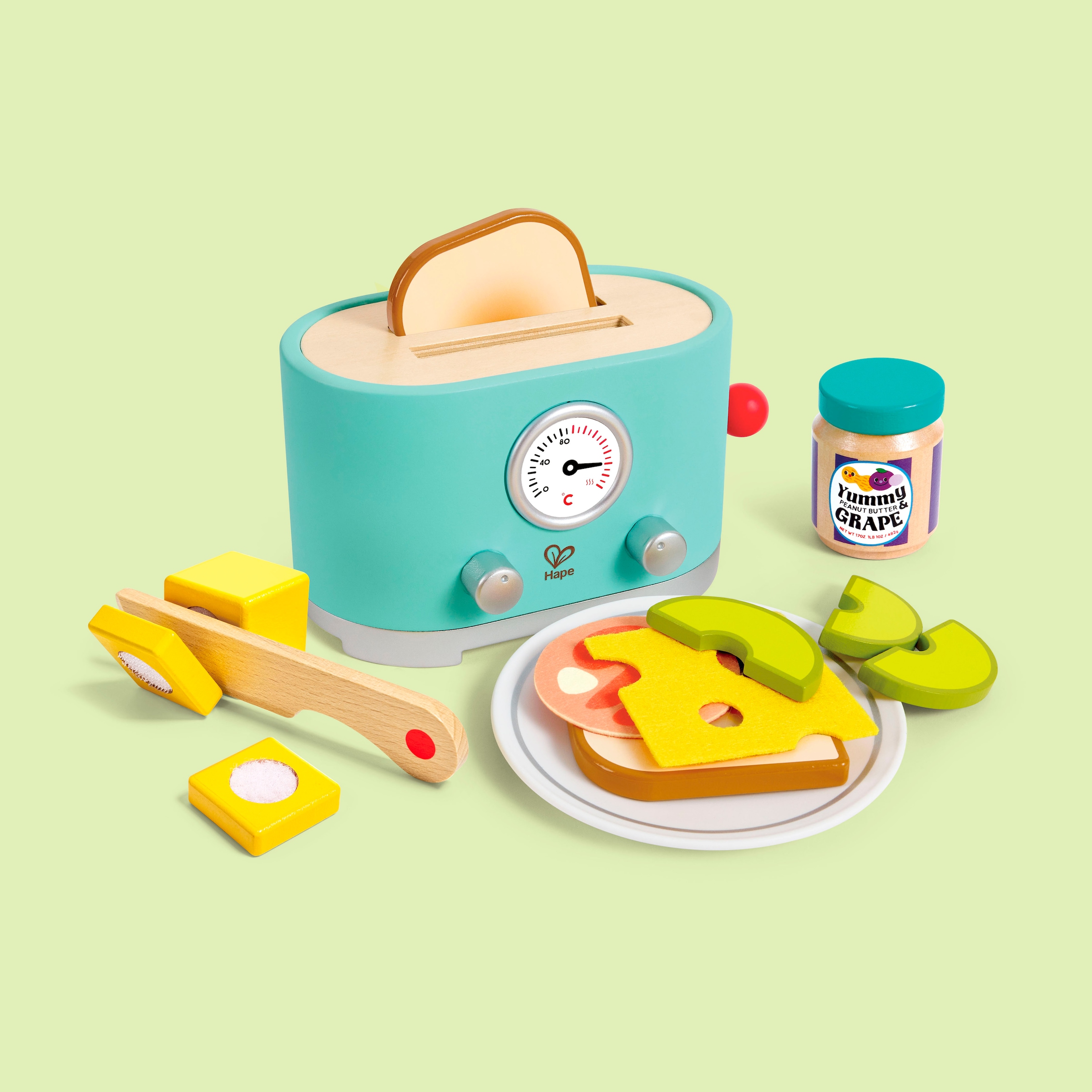 Hape Kinder-Toaster »Kling, Pop-Up-Toaster-Set« aus Holz