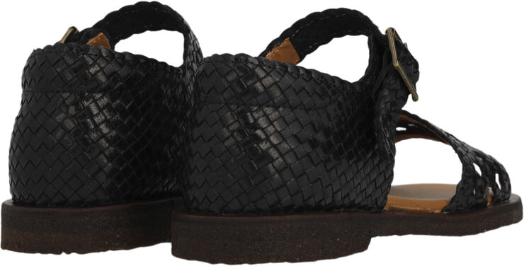 ANGULUS Håndflettet sandal med lukket hæl 2072 black