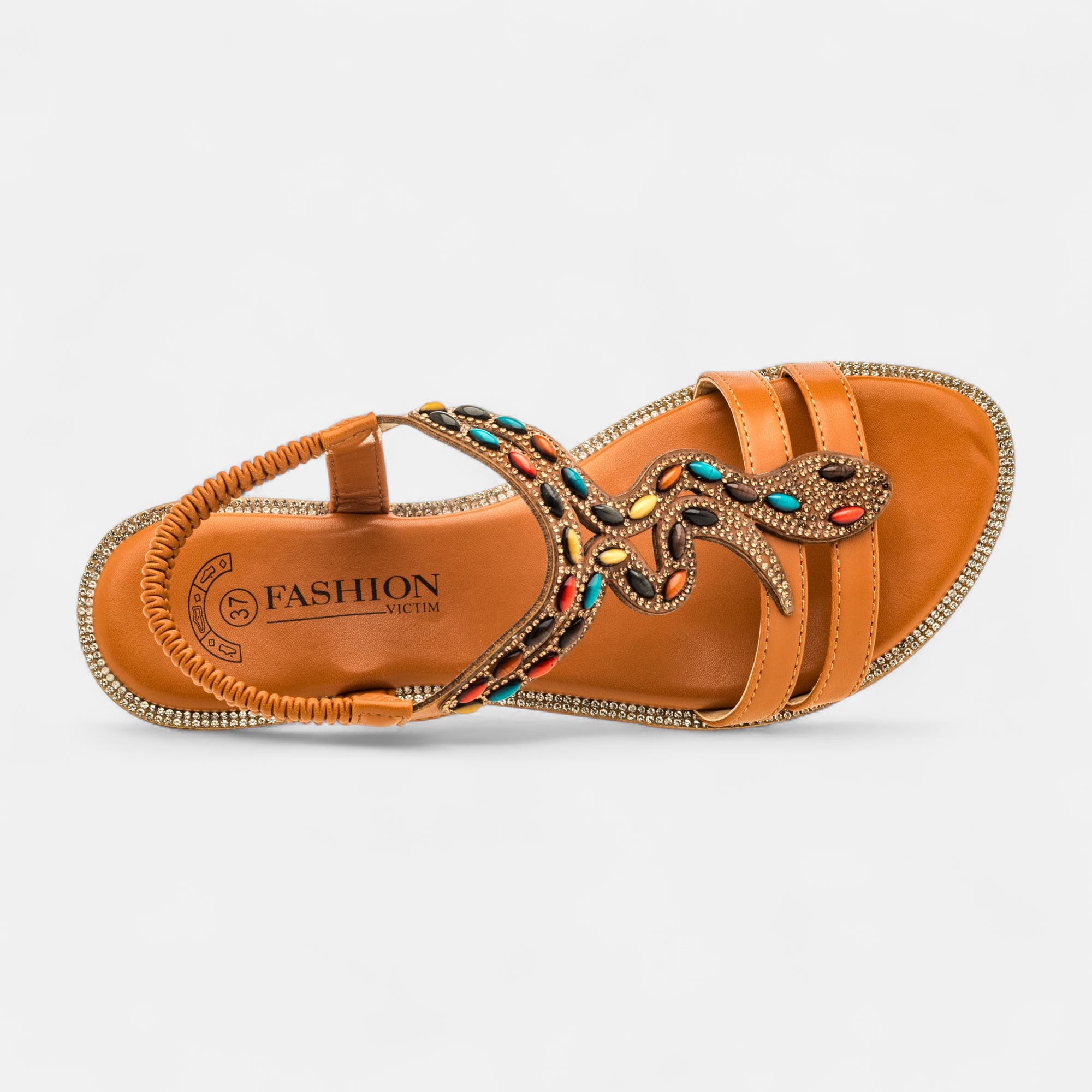 Nu-pieds Femme camel