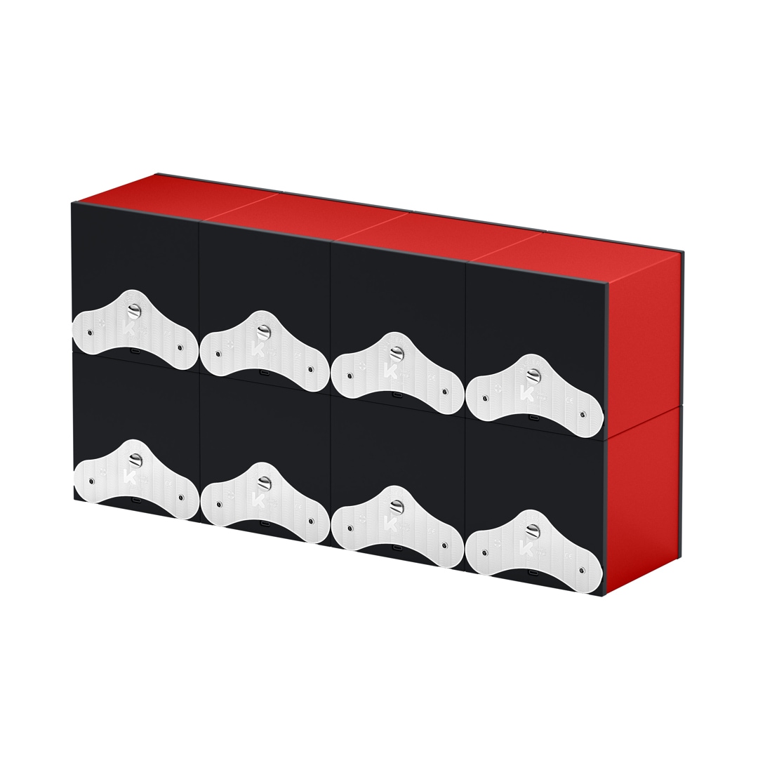 SwissKubik Masterbox Aluminium Rot - 8 Uhren