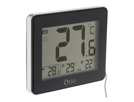 OTIO - Thermomètre intérieur / Extérieur filaire Noir