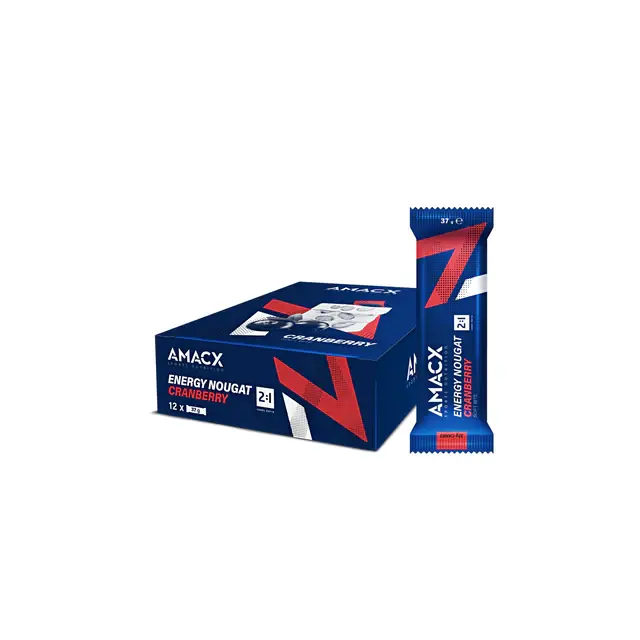 Amacx Energy Nougat Sportrepen Cranberry 12 Stuks