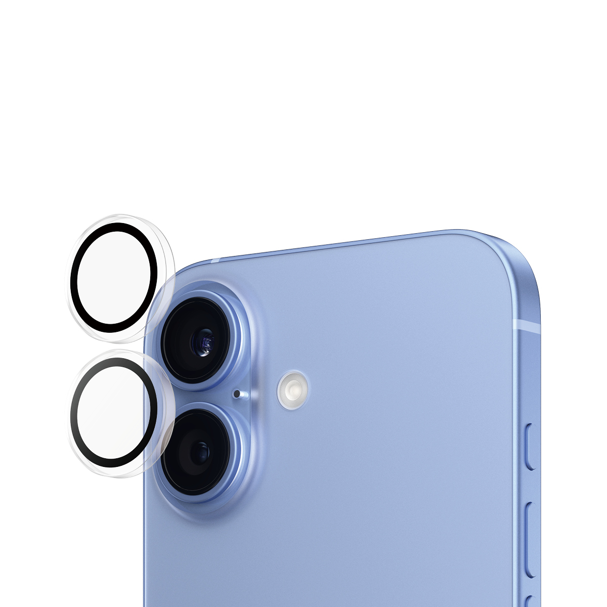 Hoops iPhone 16 / iPhone 16 Plus Kameraschutz Objektiv Ring Protector Abdeckung (1285) - Transparent