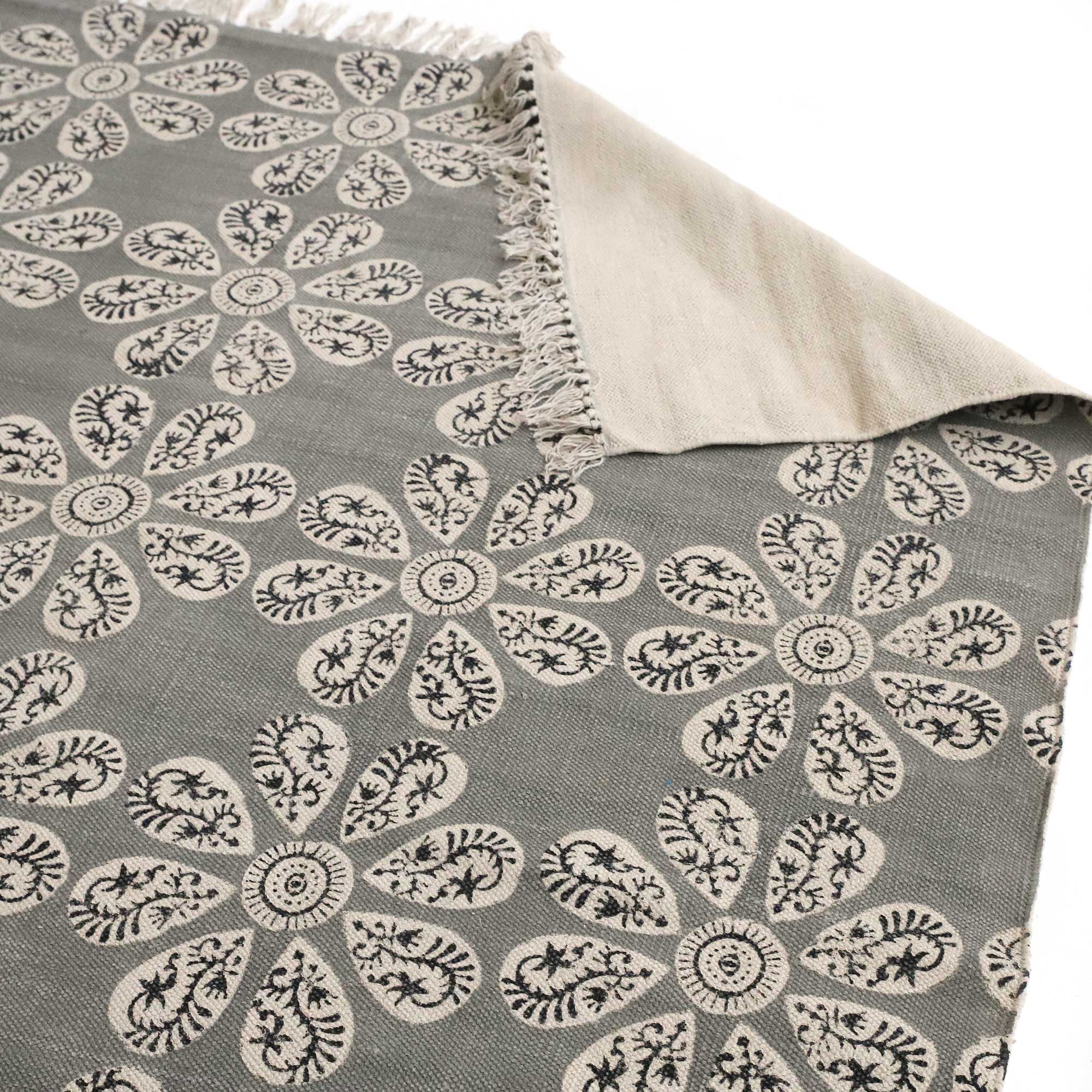 Teppich 'Pranav', grau, weiß, B 200 cm, L 140 cm von fischer's lagerhaus