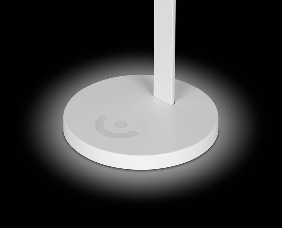 Halo LED Schreibtisch Leuchte Tisch Lampe mit Neigbarem Leuchtkopf (41-5011.002) - Weiss