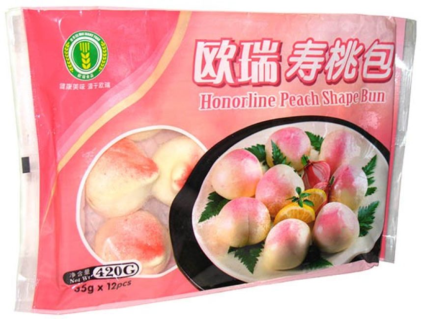 Honorline Bevroren Gestoomde Broodjes in de vorm van een Perzik 12x35g