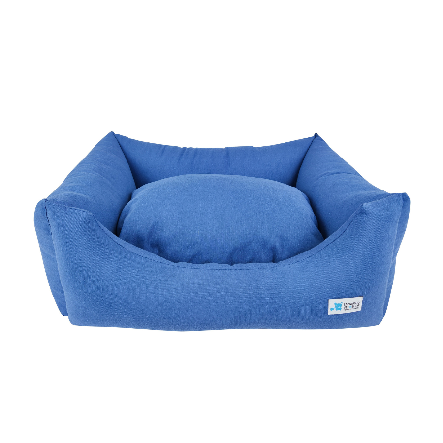 Cama lisa azul macia | Cama lisa azul macia para cães e gatos em diferentes tamanhos.