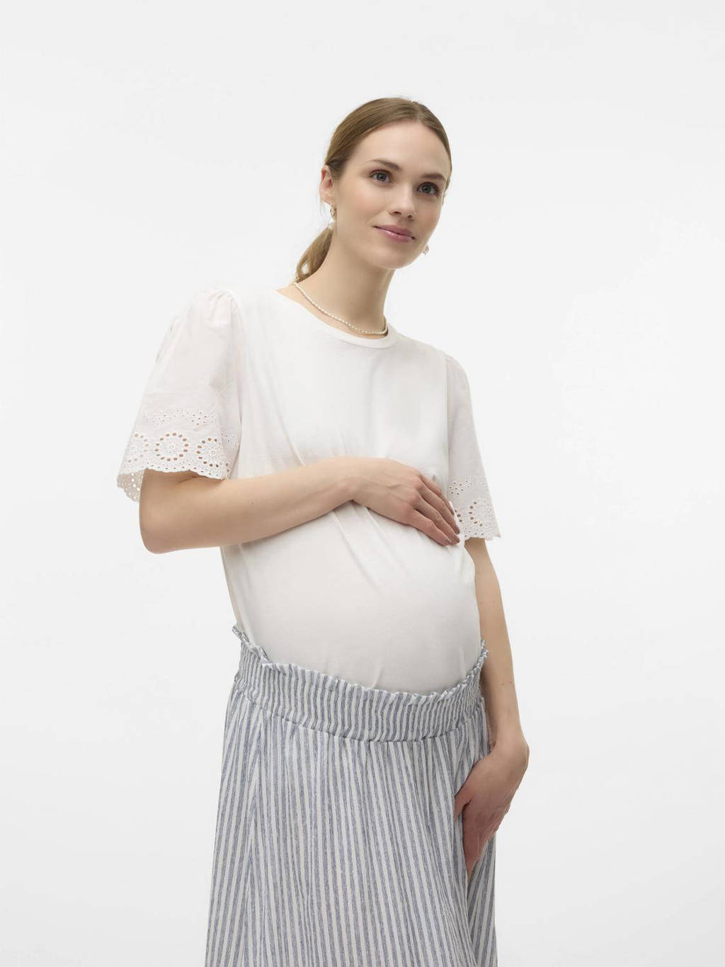 VERO MODA MATERNITY zwangerschapsblouse VMMEMILY wit