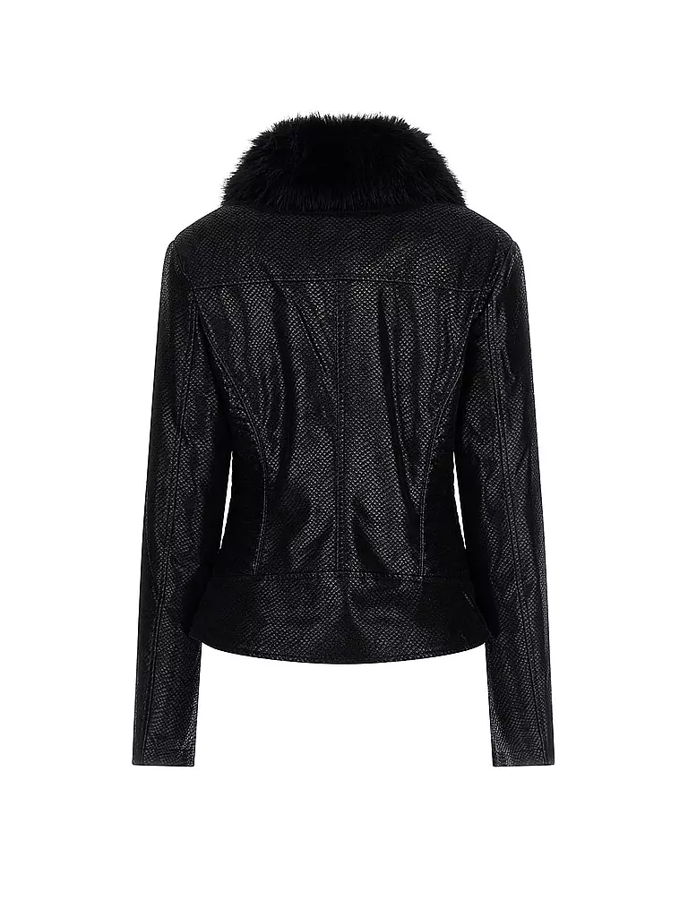 GUESS Lederjacke NEW OLIVIA schwarz